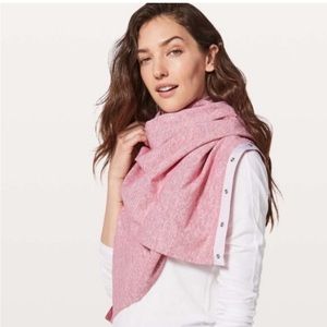 Red and white stripe vinyasa scarf. Lululemon